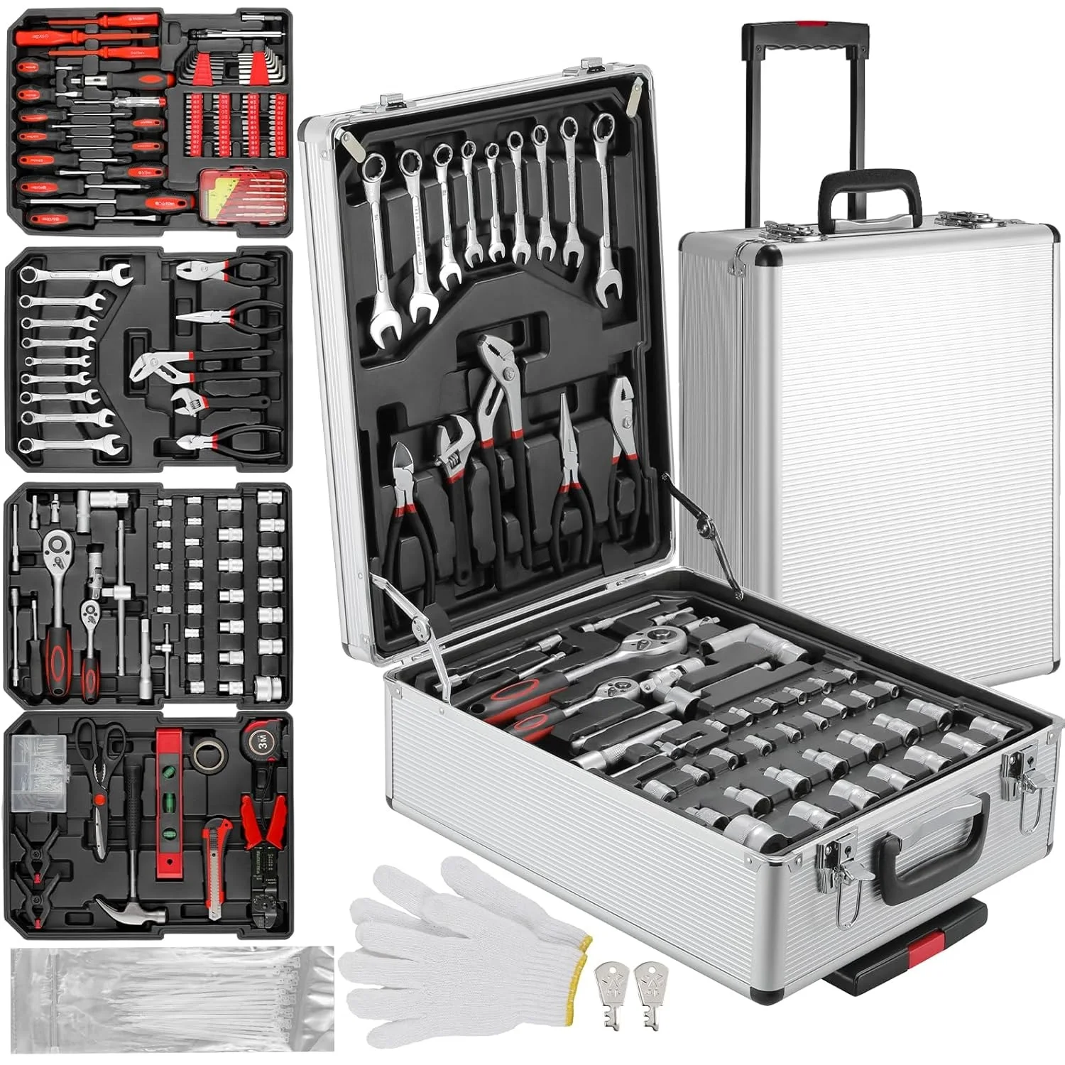 Power Tools Catalogue - 799 parçalı, alet kutusu ve Cr-V