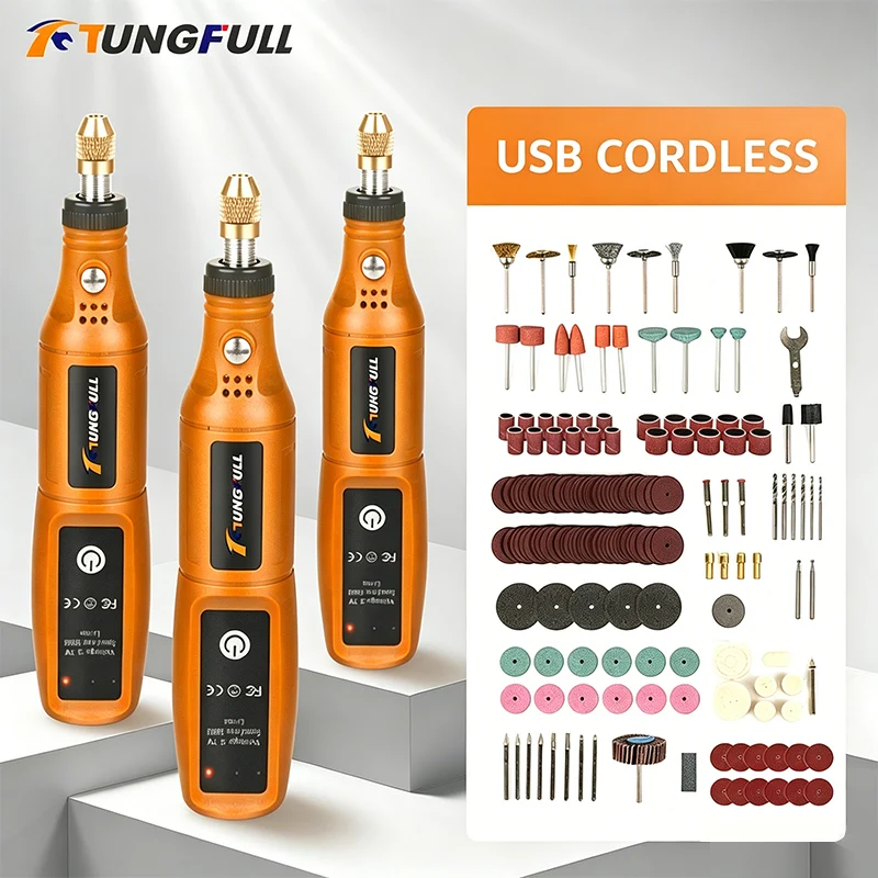 Power Tools Jobs - TUNGFULL Mini Elektrikli Öğütücü Kablosuz Şarj