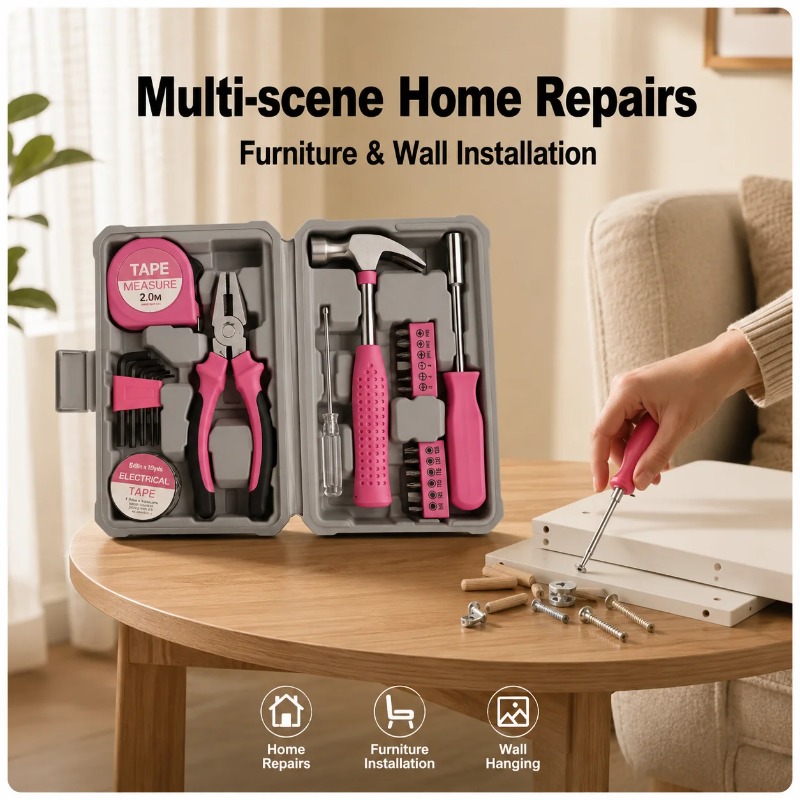 Power Tools Catalogue - 24 Parçalı Pembe Kadınlar İçin El