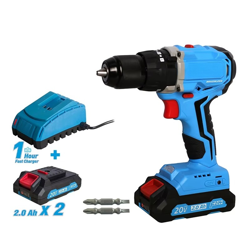 Power Tools Cordless - 20V Akülü Fırçasız Matkap Güçlü Alet